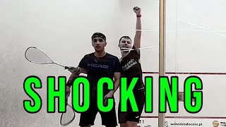 SQUASH. Referee shocked everybody - listen to the crowd's reaction!