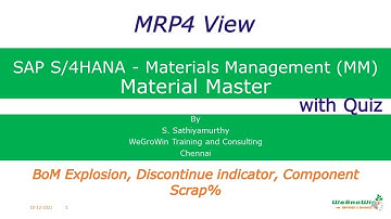 SAP MM | SAP Material Master MRP4 View | Production Versions & Discontinuation | 02-17