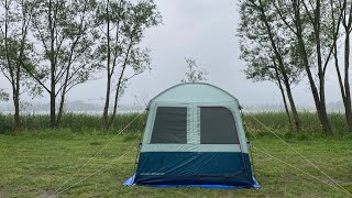 Şiddetli yağmur da kamp 🏕️ 🌧️🌬️