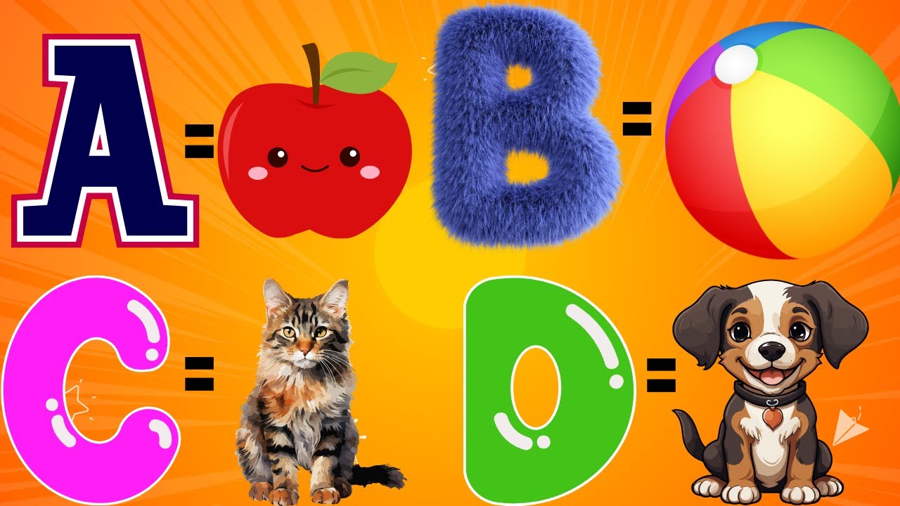 a for apple b for ball, c for cat d for dog, abcd phonics song . Prisha ...