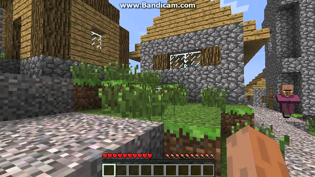 Minecraft 1.2.3 awesome npc village spawn HUGE!!!!!!!!!!!!!