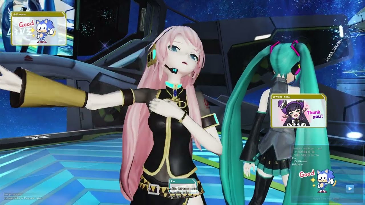 [PSO2 Classic] Concert: Hatsune Miku & Megurine Luka - Living Universe (4K no SFX - EN text)