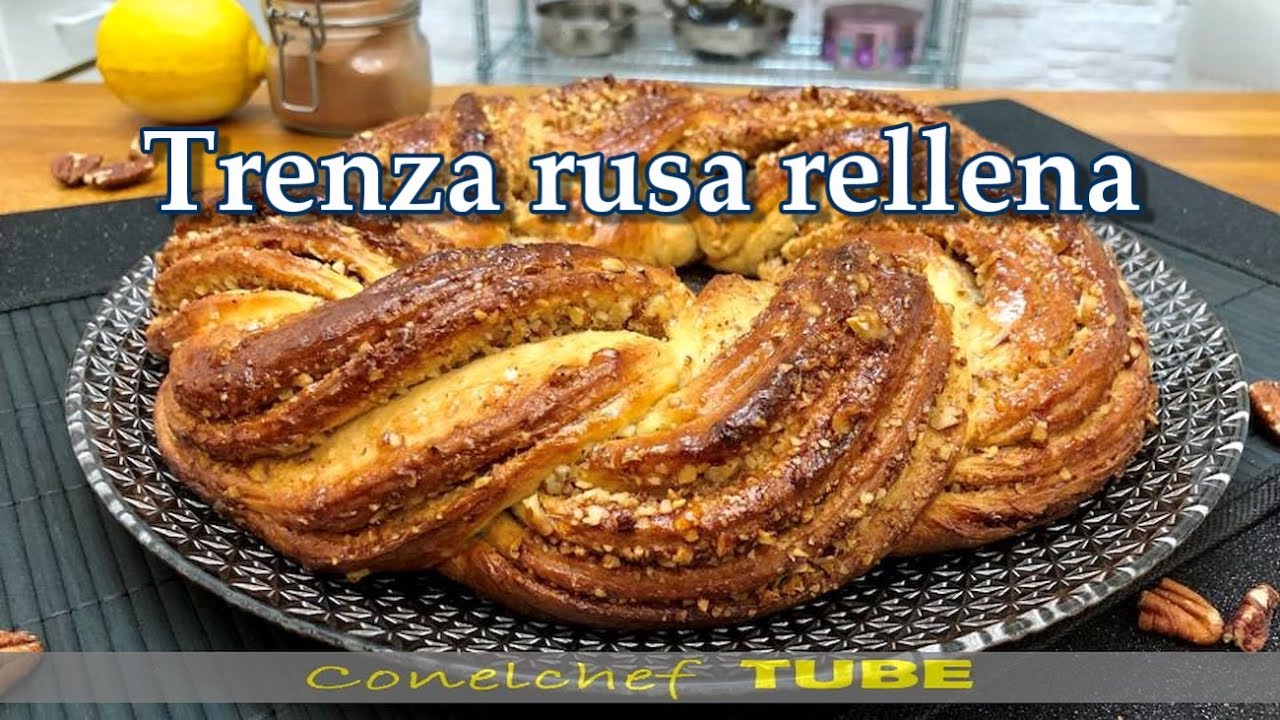 Trenza rusa con masa de brioche rellena