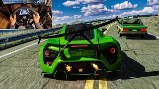 1178HP LOUD TURBO Zenvo TSR-S - Assetto Corsa | Steering Wheel Gameplay