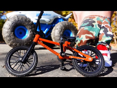 Видео: Monster Jam Shark разбил мой BMX Cult | BMX Finger | Распаковка Tech Deck WeThePeople BMX Флик Трикс