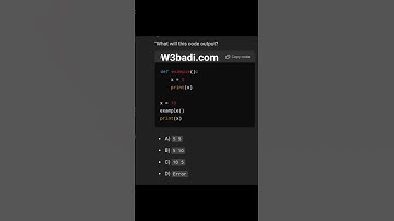 Python Quiz: Function Scope and Local Variables"#PythonFunctions #LearnPython #CodeChallenge#Py