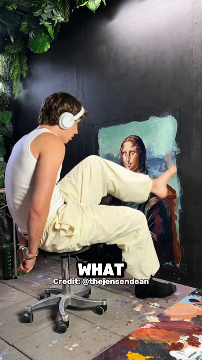 Painting the Mona Lisa with Toes?! #shorts