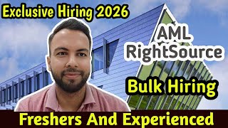 Aml Rightsource Bulk Hiring 2026 Freshers And Experienced Freshers Jobs 2026Neeraj Bhatia Vlogs