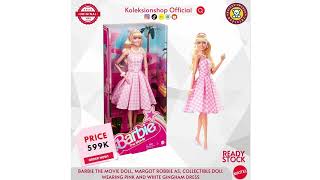 Barbie The Movie Doll, Margot Robbie as, Collectible Doll Wearing Pink and White Gingham Dress
