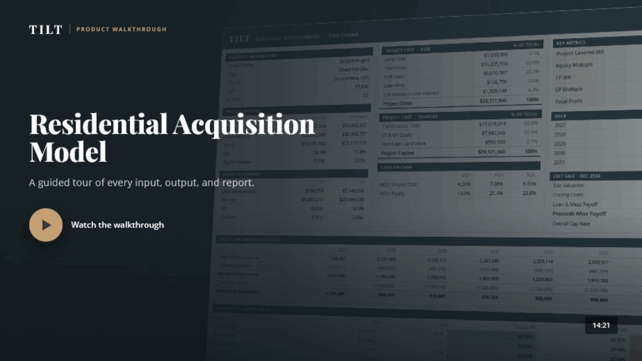 TILT Acquisition Model Walkthrough video thumbnail