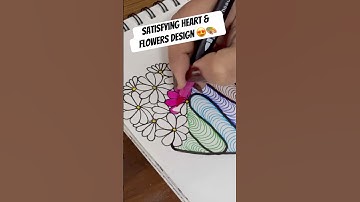 Relaxing Zentangle Doodle 💖 Easy Heart Art for Beginners | #shorts #viralshorts #likeandsubscribe
