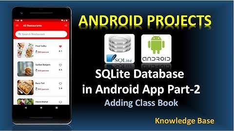 SQLite Database in Android Part-2 | Adding Class Book | Android Projects #android  #androidprojects