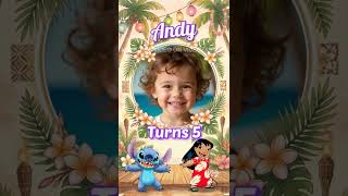 ► Create LILO AND STITCH TALK INVITATION with your Photo | DIGITAL | WHATSAPP