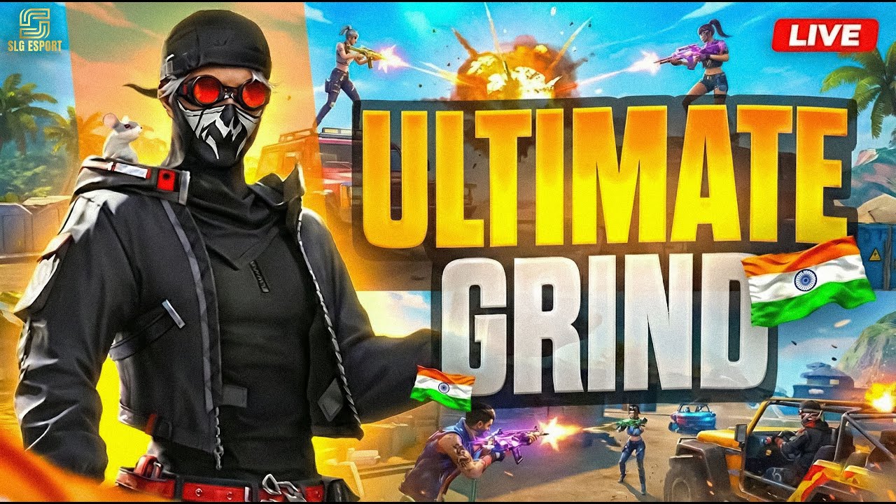 GRINDING LOBBY LIVE | FREE FIRE MAX | SLG ESPORTS