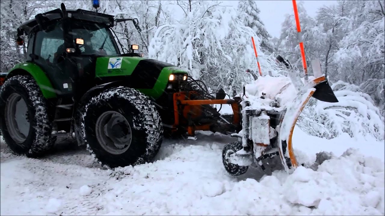 Déneigement 2015 en Montagne | Deutz Fahr K610 !
