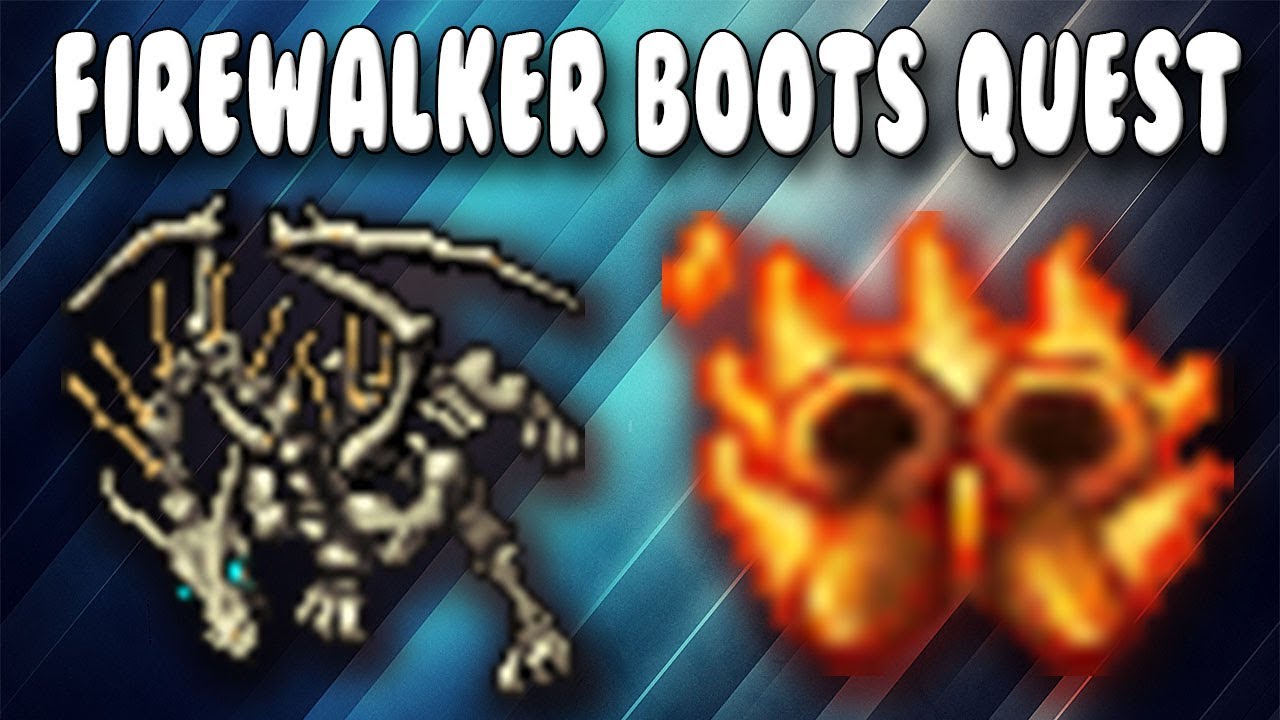 LVL 100+ FIREWALKER BOOTS QUEST GUÍA Tibia YouTube