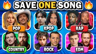 POP vs KPOP vs RAP vs COUNTRY vs ROCK vs EDM 🎶SAVE ONE SONG✨ | Music Quiz 2026