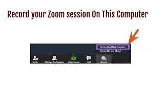 Saving Zoom Recordings to Your Local Computer Recording Locally On Your Computer
