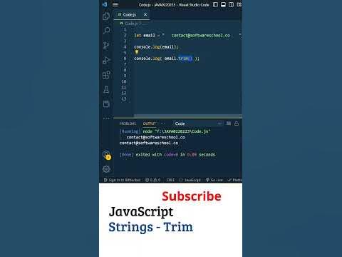 JavaScript in Telugu: JavaScript Strings ( Trim Method ), Javascript ...