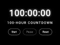 100 Hour Black ASMR Study Timer | Deep Focus Countdown | No Music | Calm Silence | Part 14