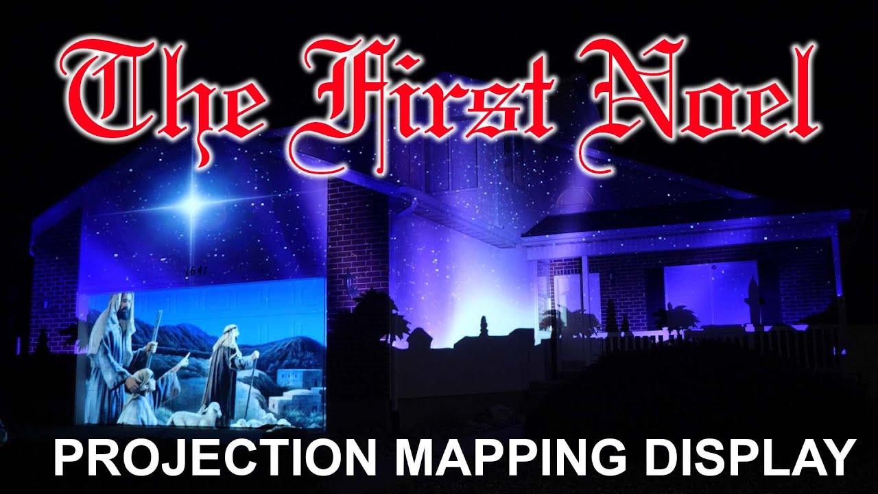 The First Noel Christmas House Projection Mapping Live Display - YouTube