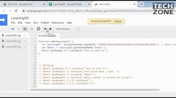 Google Script for Sheets - Lesson 01 (Part A)