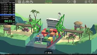 Tropical Paradise 100% (World 7) in 11m 53s | WR | Poly Bridge Speedrun