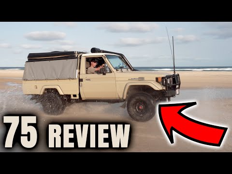 YouTube thumbnail: 75 Series Landcruiser Review - 85 to 99