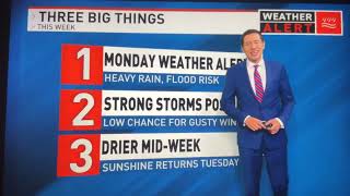 WJAR NBC 10 News at 11pm Sunday weather alert open August 2, 2026