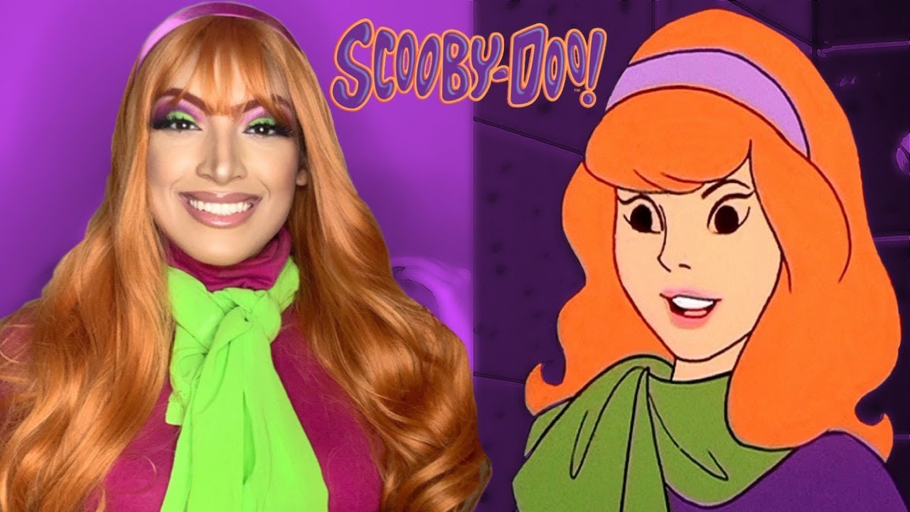 Halloween costume, halloween makeup tutorial, scooby doo, daphne Blake, diy...