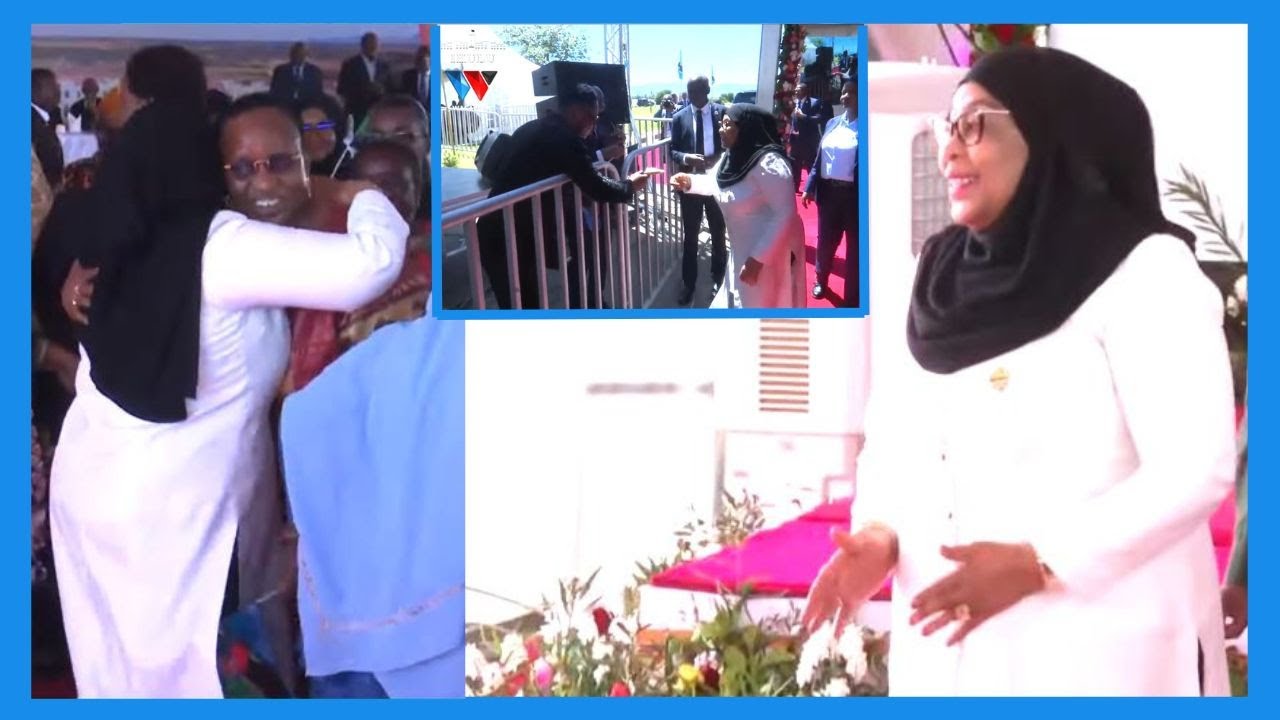 UTAPENDA! RAIS SAMIA ASHUKA JUKWAANI KUCHEZA WIMBO WA NANI kama MAMA, AMKUMBATIA MAMA MAGUFULI