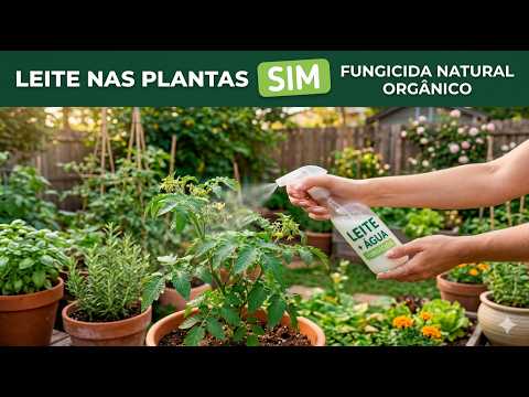 LEITE nas plantas SIM FUNGICIDA NATURAL ORGÂNICO 😍