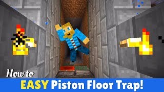 Minecraft Floor Trap Tutorial - Hidden Piston Floor Trap