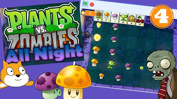 How to make game Plants vs Zombies Night mode on Scratch | Part 4