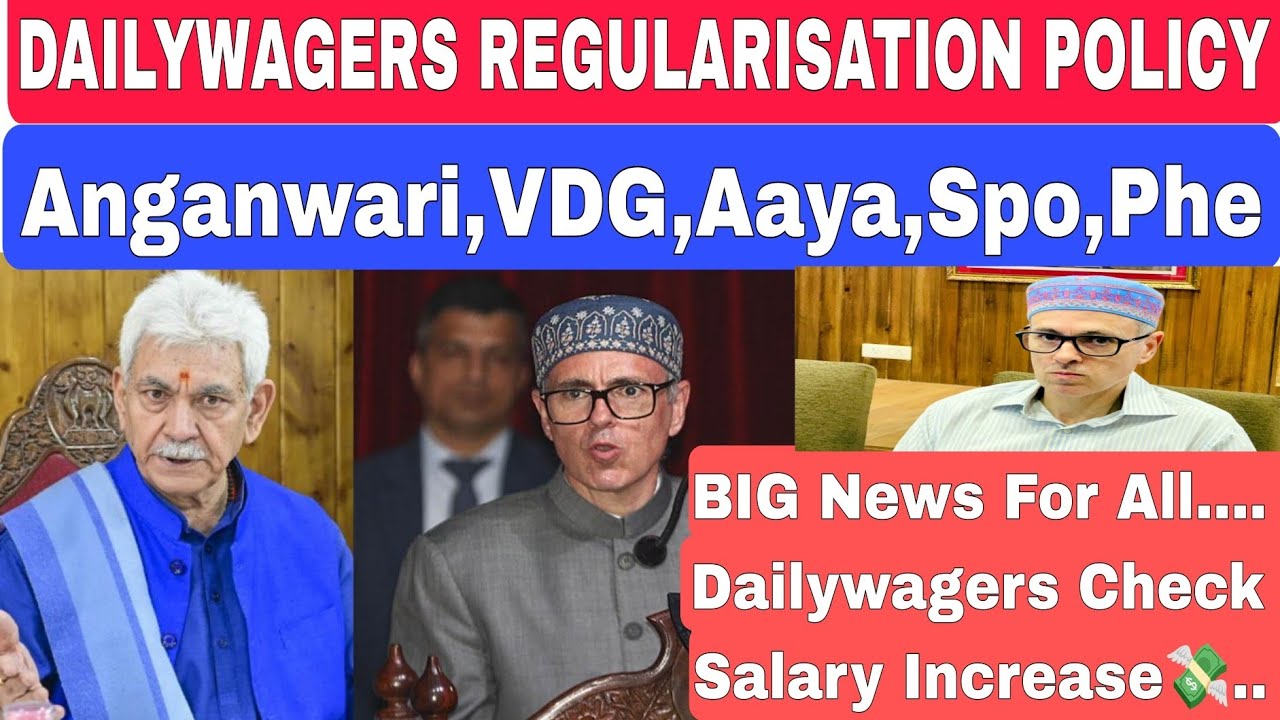 Anganwari,Aaya,VDG,spo,Phe ALL DAILYWAGERS REGULARISATION POLICY 🔥 Salary Increase 😱