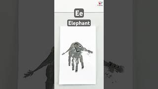 E for Elephant - Easy Alphabet handprint art for parents & teachers🐘 #shorts #alphabet #elephant