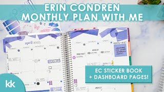 Erin Condren Functional and Simple Monthly Plan with Me for April Plus Setting up Dashboard Pages