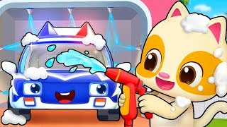 car wash song 2 police car fire truck monster truck nursery rhymes kids songs babybus