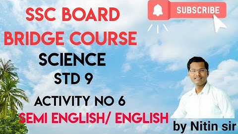 Bridge course || Semi English & English || Std 9 || Science || Activity no 6  @pioneertutorials1717