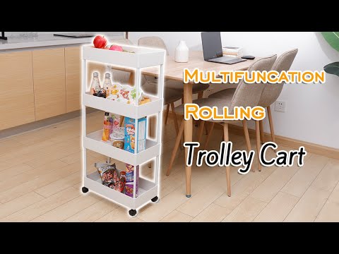 Home & Kitchen Rolling Utility Trolley Cart（Storage