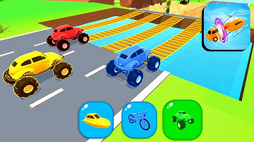 SHAPE SHIFTING🚁 LANDSCAPE GAMEPLAY-LEVEL 48 / Mobile Gameplay Tutorial (Android & ios) SS48L