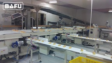 automated cake packaging line, bread packaging line, automated biscuit packaging line