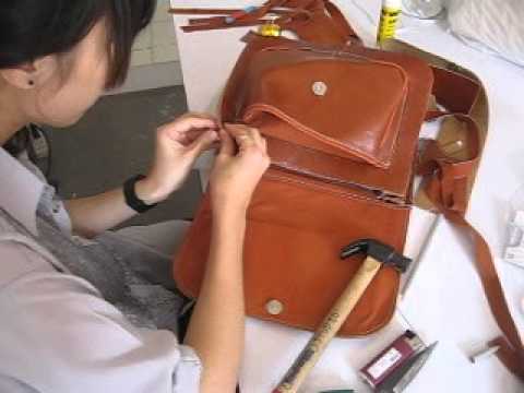 Leather Bag Making process. - YouTube