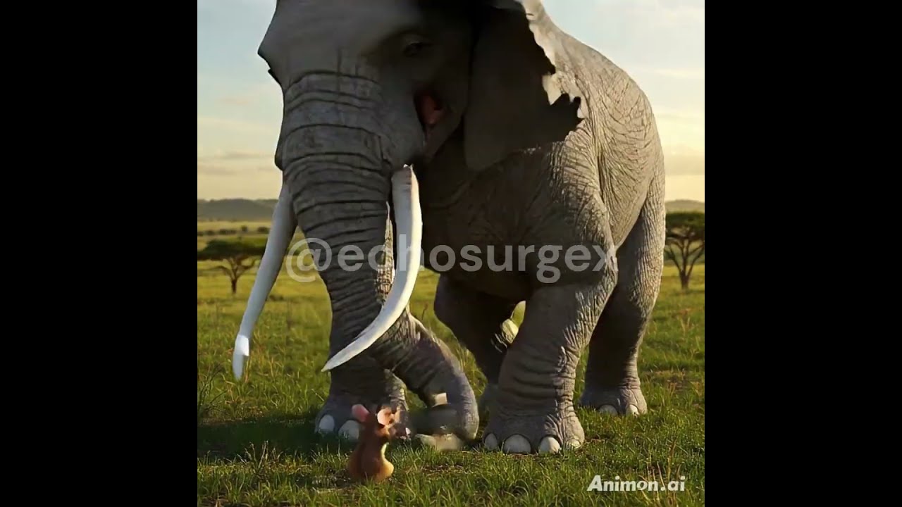 Unlikely Fright: Elephant vs. Mouse