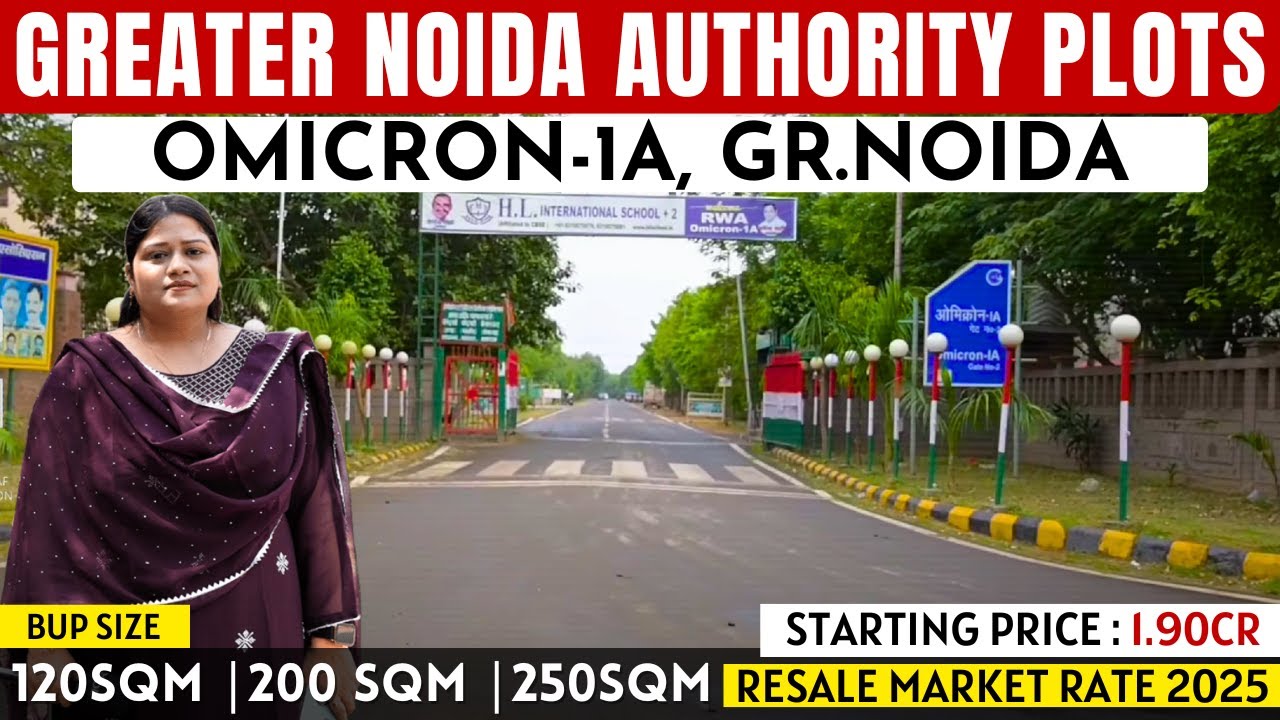 Starting ₹1.90 Cr🔥 | Omicron-1A Greater Noida Authority Plots | Resale Rates & Size Guide