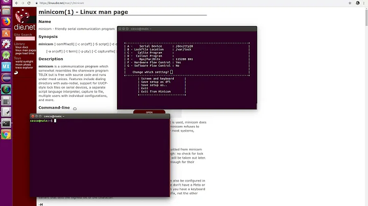 Using Minicom to access Beaglebone or Raspberry Pi instead of SSH or Putty