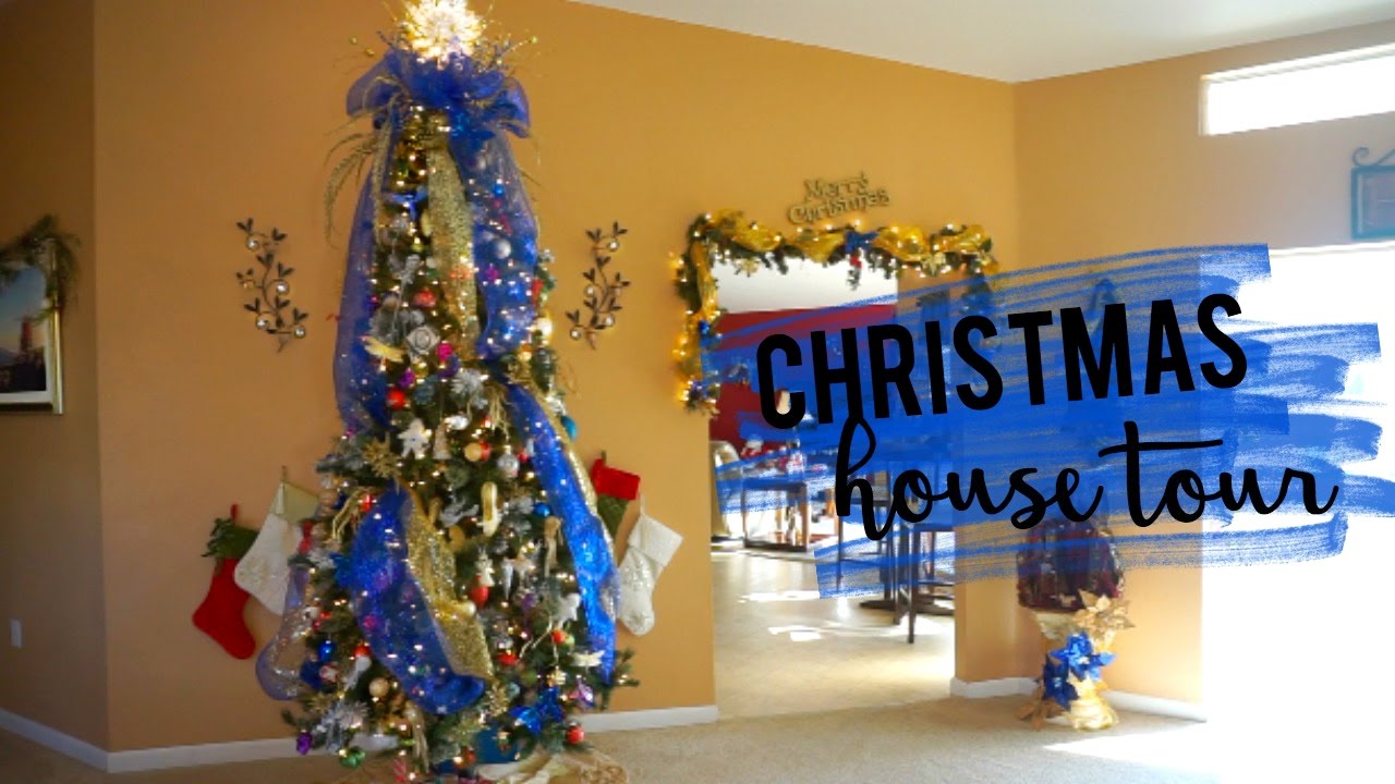 Christmas House Tour! | Blue and Gold Theme