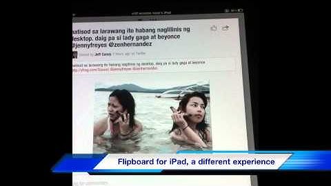 Twitter using Flipboard for iPad