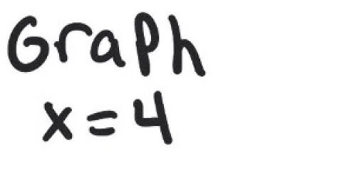 Line: Graph the line x = 4