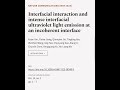 Interfacial interaction and intense interfacial ultraviolet light emission at an inco  rtcltv